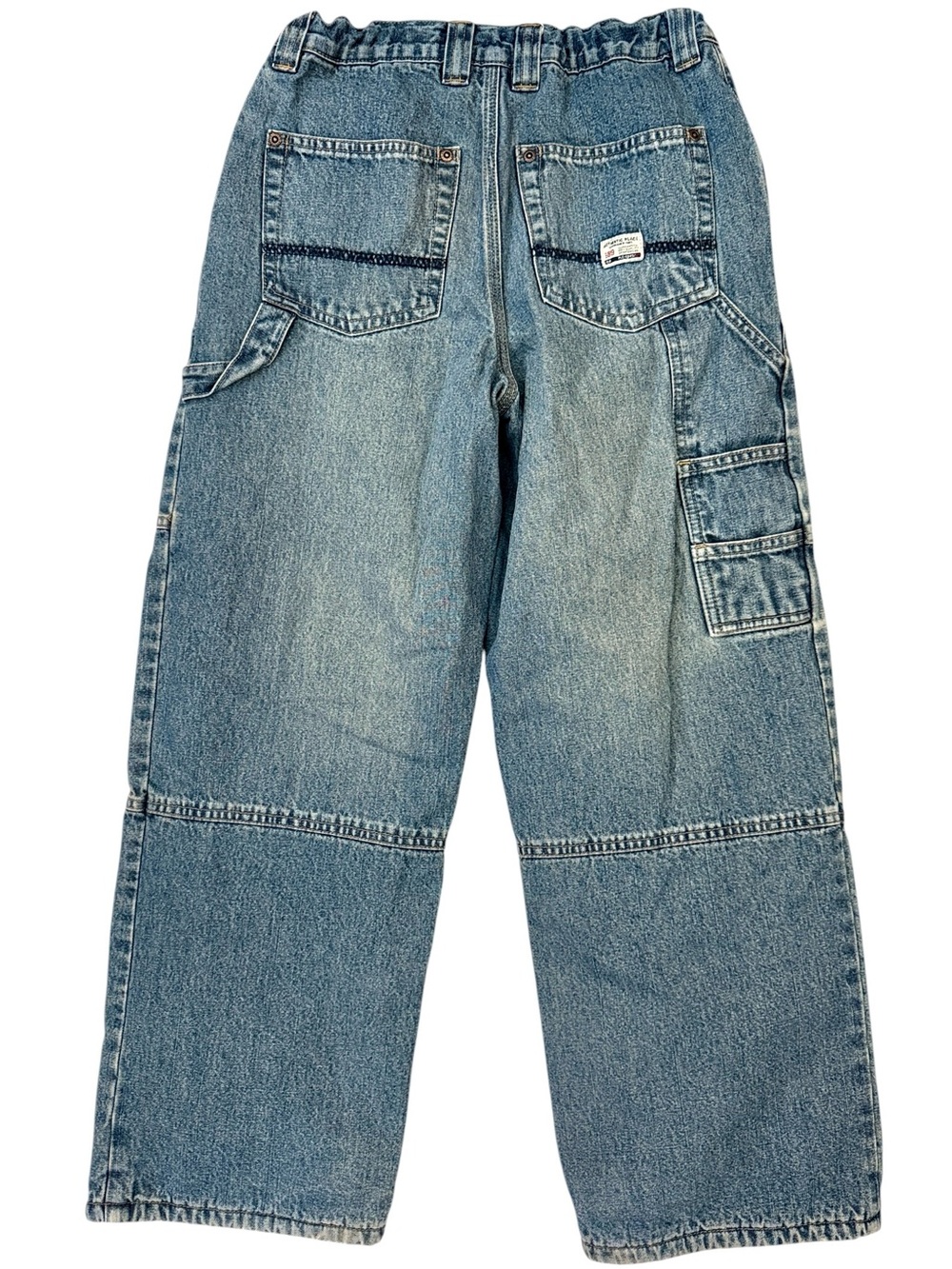 Childrens Place Fleece Lined Baggy Carpenter Jeans Youth 12 Adjustable Waist Y2K
